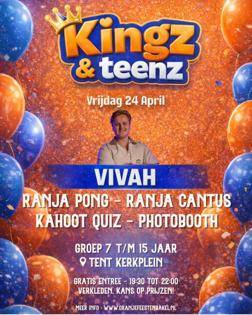 Kingz en Teenz poster met programma